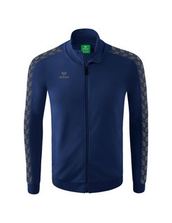 Erima Sportjacke Essential Team Tracktop - bequem, Rippbündchen, Seitentaschen - navyblau/grau Herren